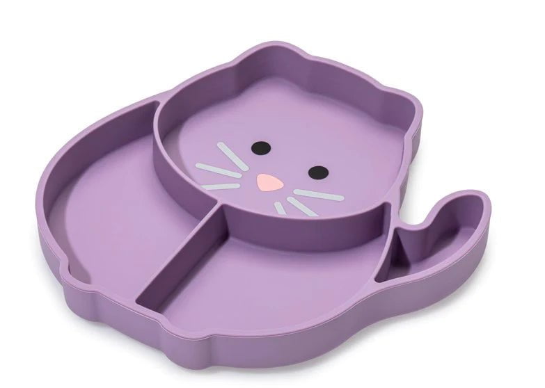 Melii Plato de silicona con ventosa Gato