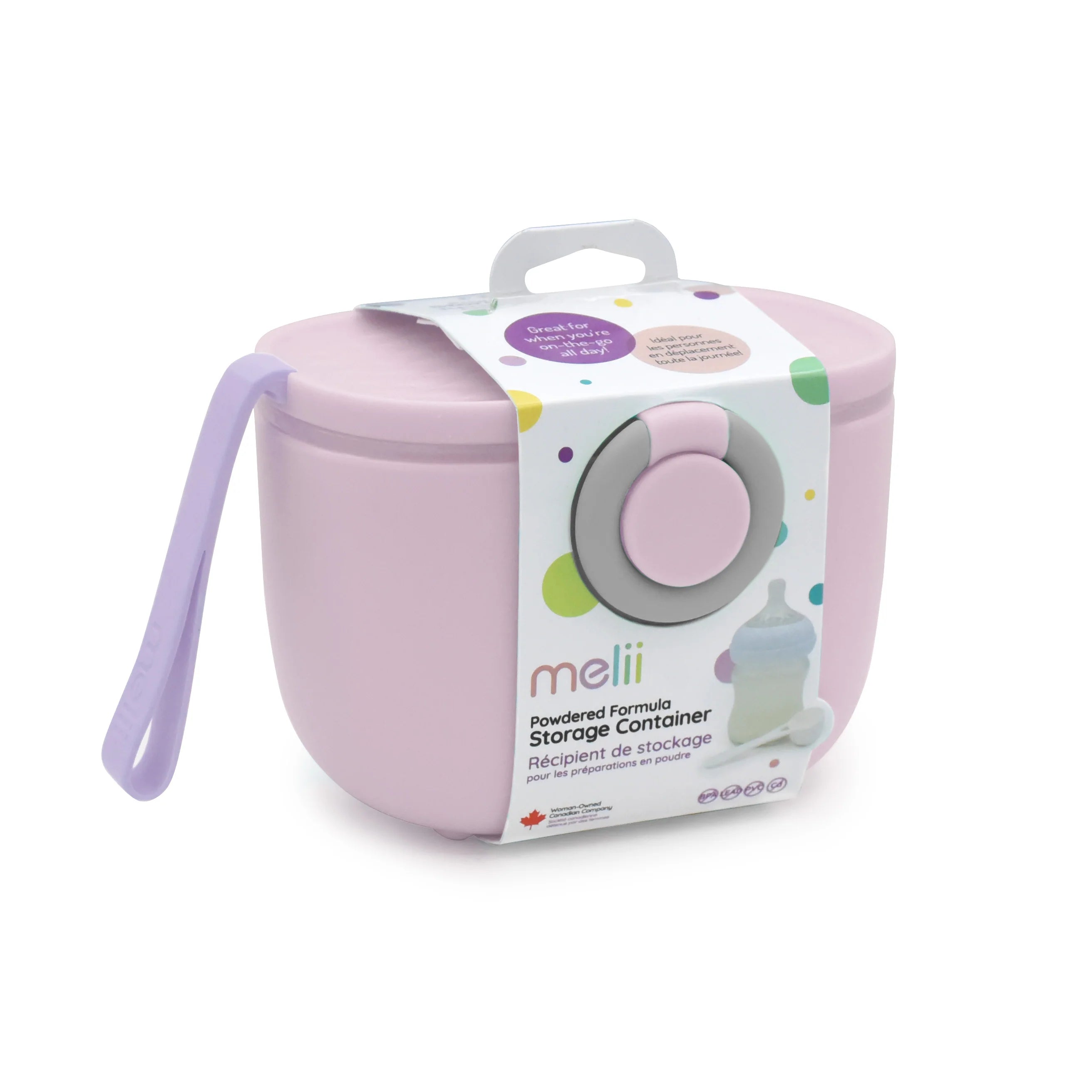 Melii Rosado Contenedor para almacenar fórmula