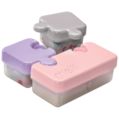 Melii Rosado Contenedores para colaciones Puzzle