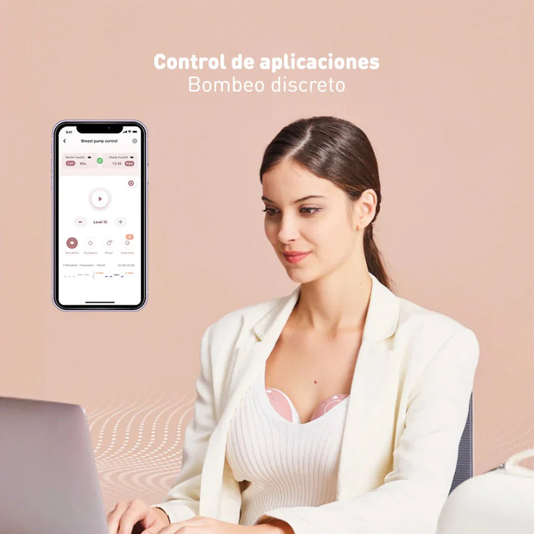 MomCozy Extractor de Leche Materna inalámbrico M9 Doble
