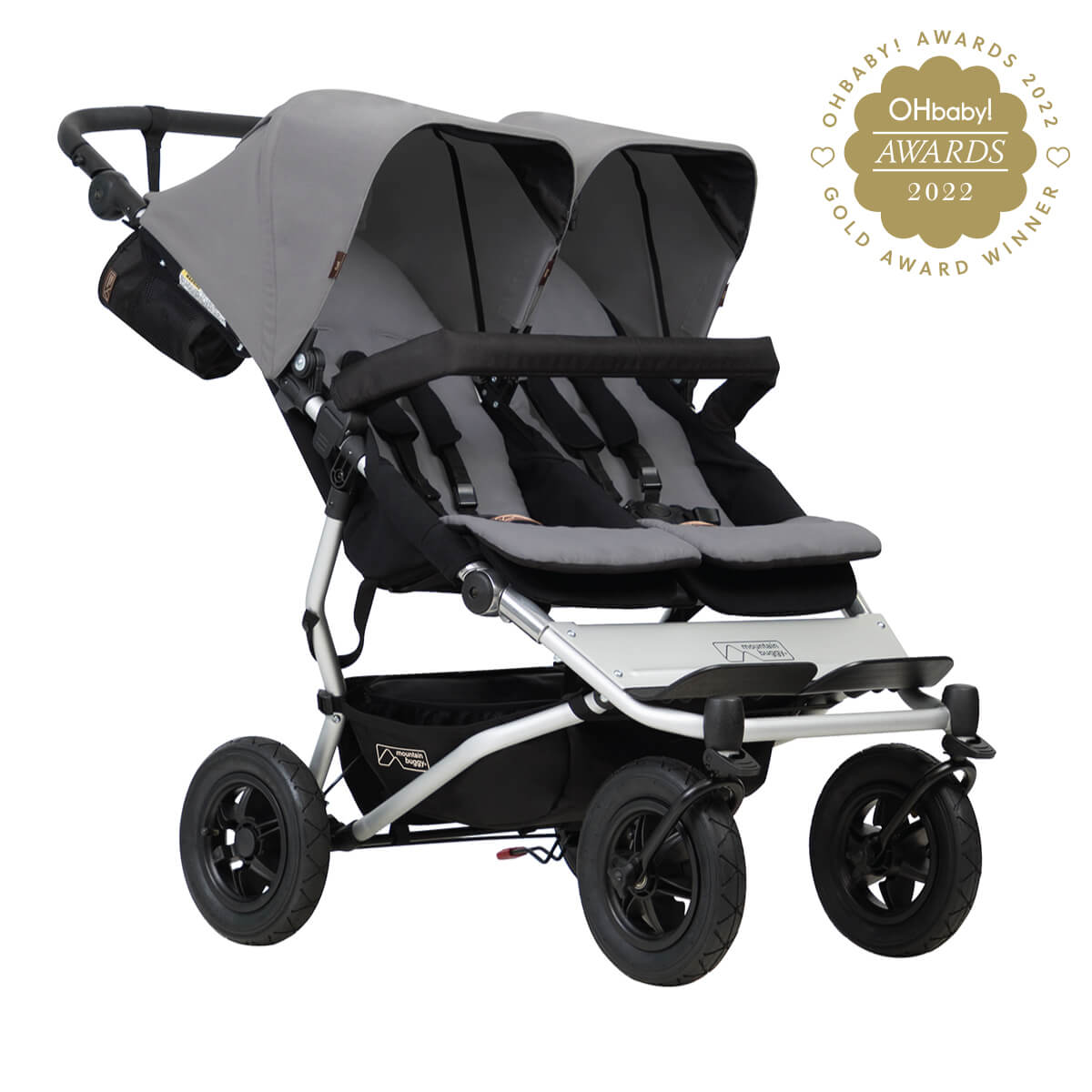 Mountain Buggy Gris Coche de paseo todo terreno doble Duet™