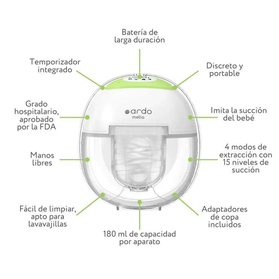 Ardo Extractor de leche materna doble Melia