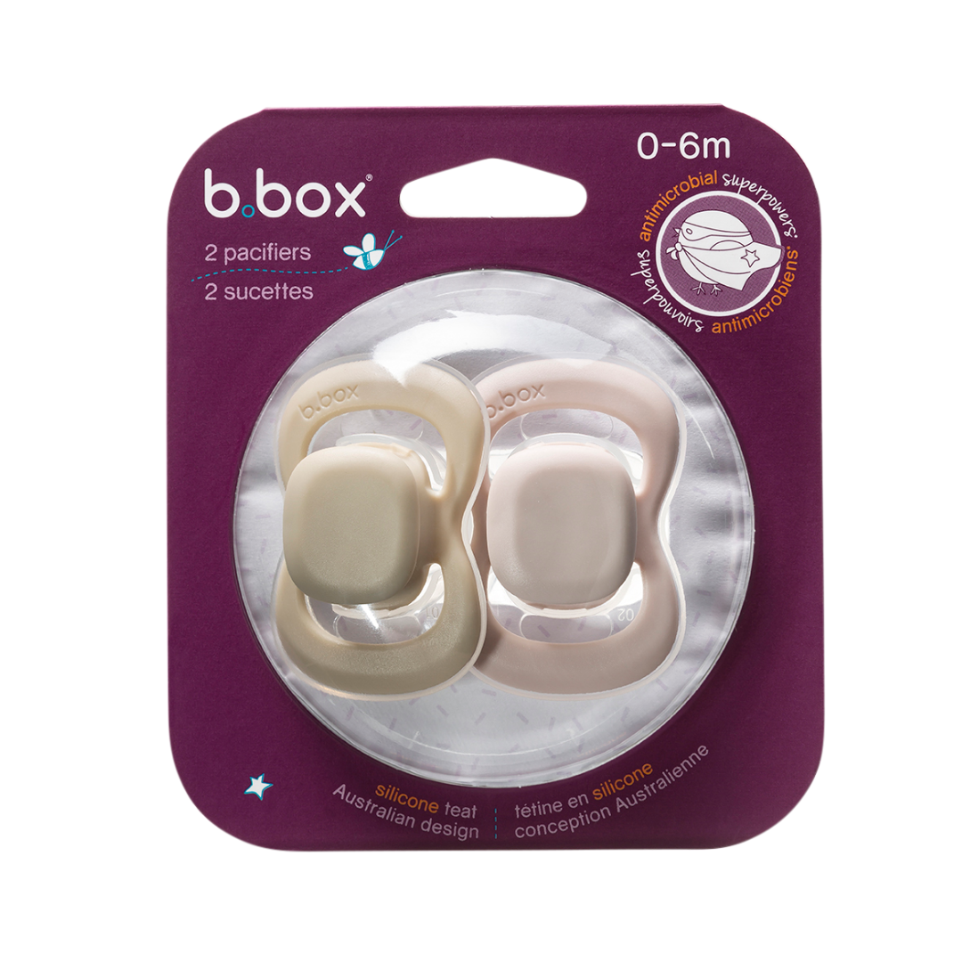 b.box Blush/Latte Chupete de Silicona 0-6 meses