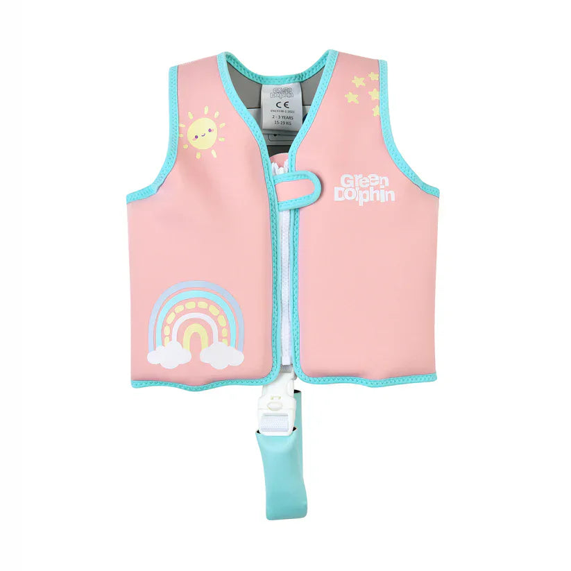 Green Dolphin 15 a 19 kilos Chaleco Flotador Infantil Palo Rosa