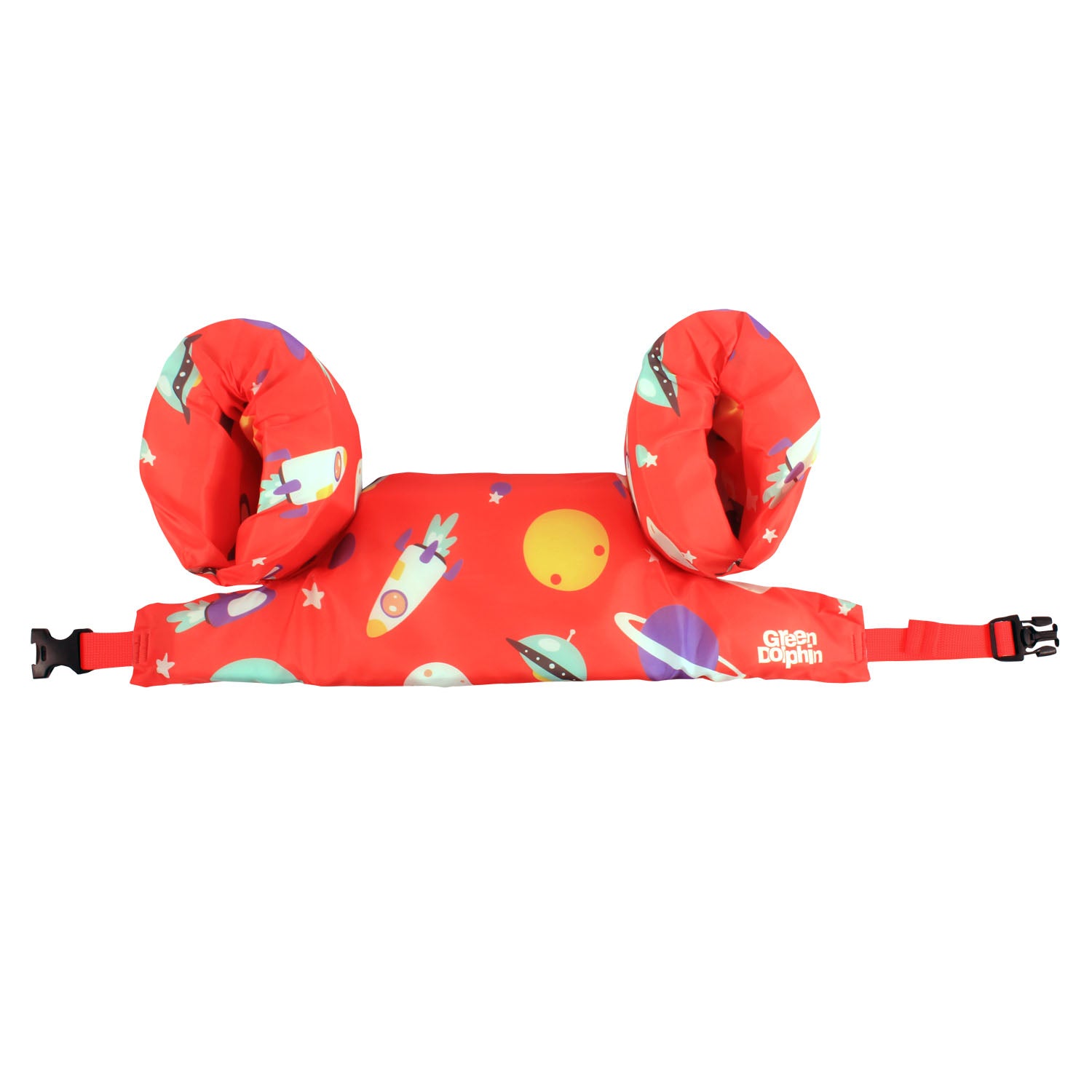 Green Dolphin Flotador con Alitas Espacio Rojo