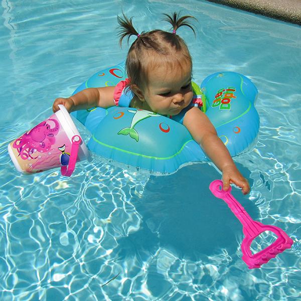 Green Dolphin Flotador inflable para bebés 6 meses hasta 3 años