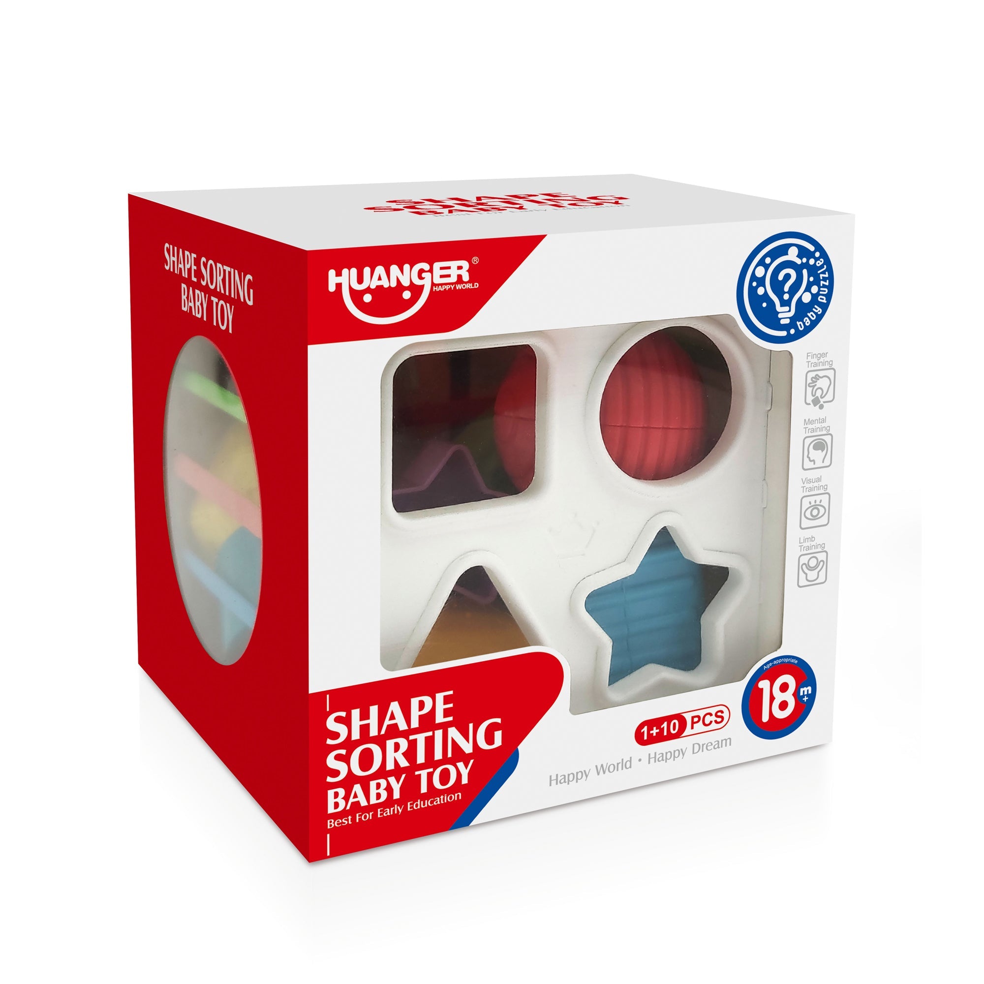 Huanger Cubo de Encaje y Sensorial Montessori