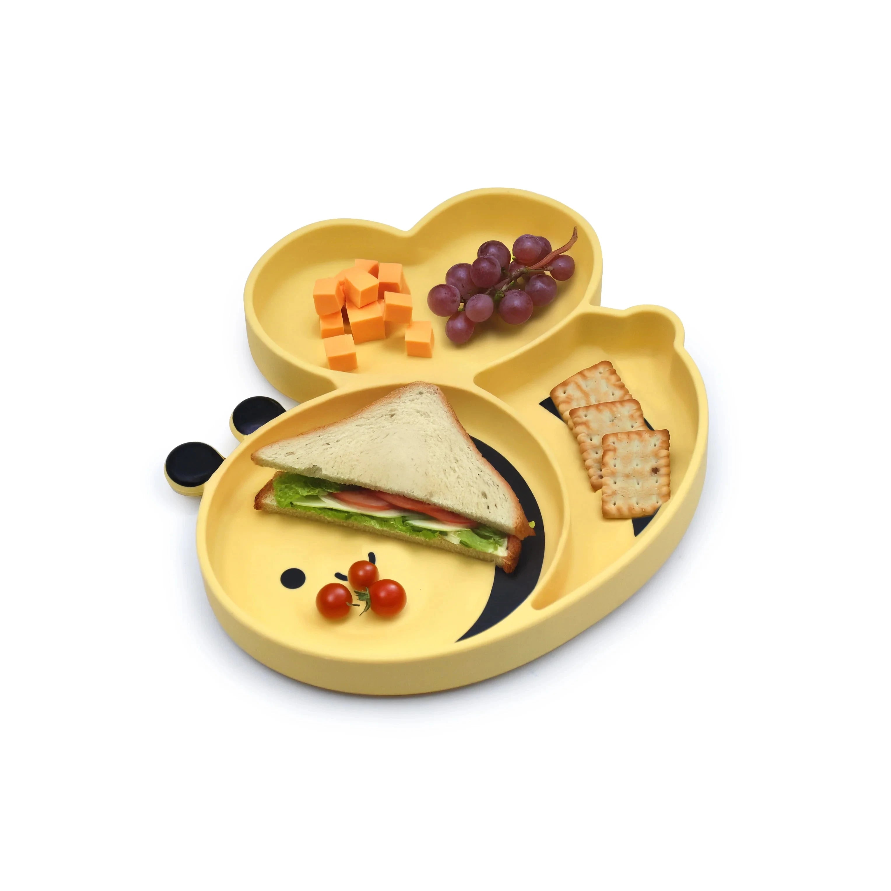 Melii Plato de silicona con ventosa Abeja