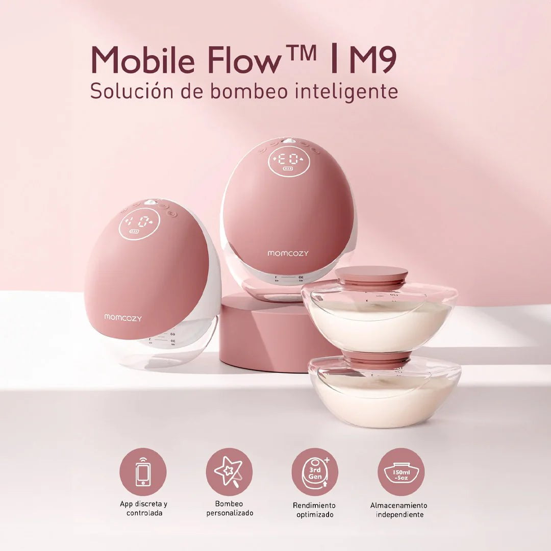 MomCozy Extractor de Leche Materna inalámbrico M9 Doble