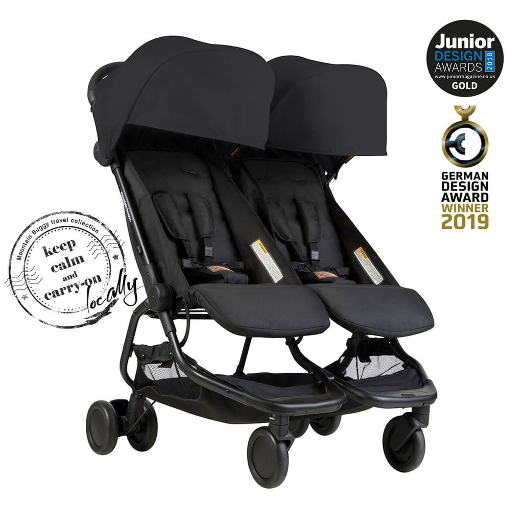Mountain Buggy Negro Coche doble compacto nano duo™