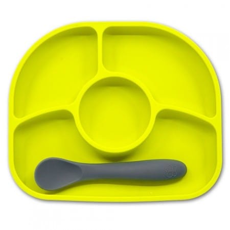 Set de cuchara y plato de silicona con base de ventosa YÜMI