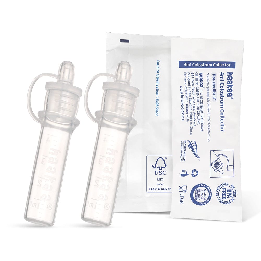 Haakaa Pack de 2 unidades Recolector y dispensador de calostro PREESTERILIZADO Haakaa