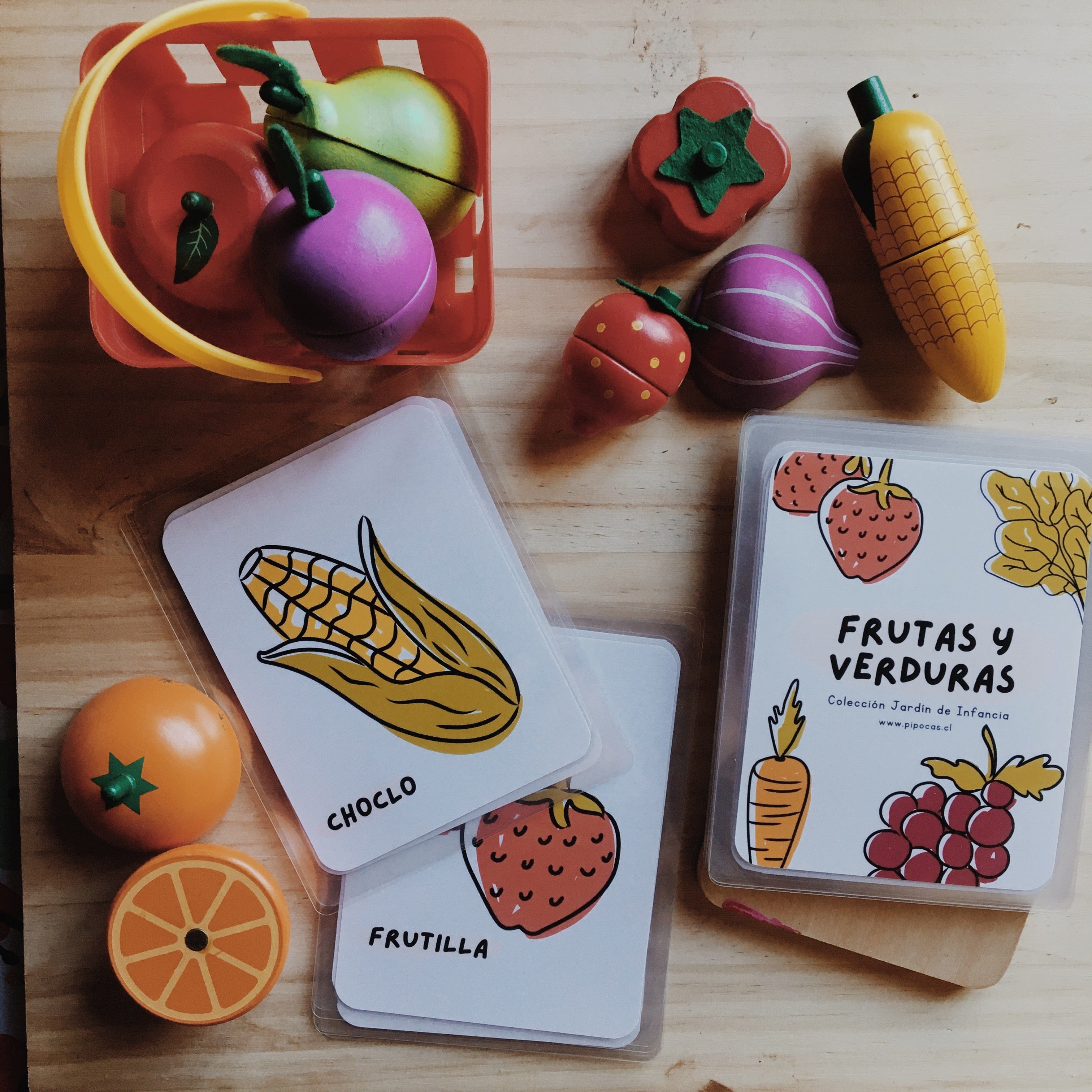 Tarjetas de estimulación Frutas y verduras