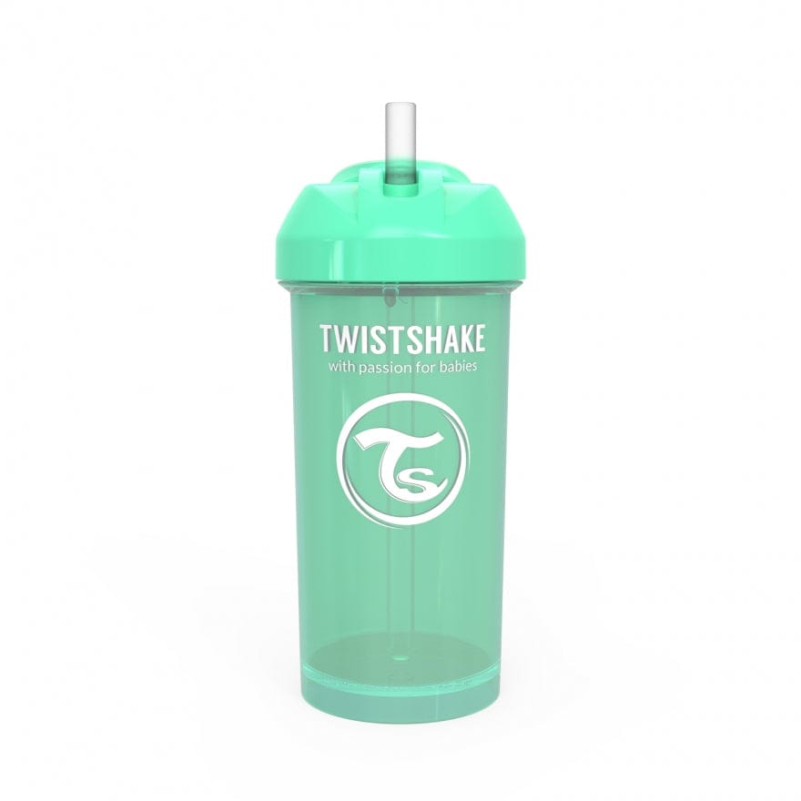 Twistshake Verde Pastel Vaso con bombilla Straw Cup 360ml