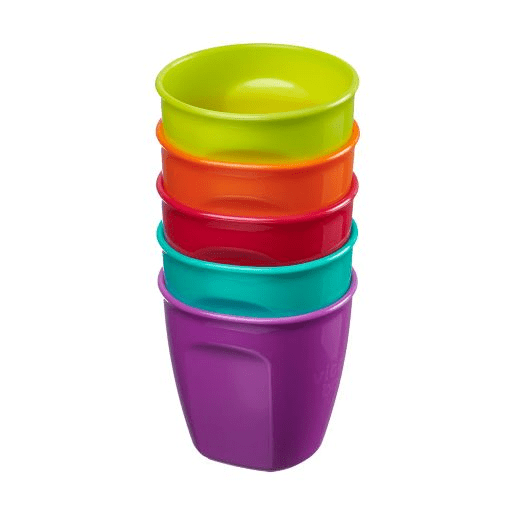 Pack de 5 vasos plásticos